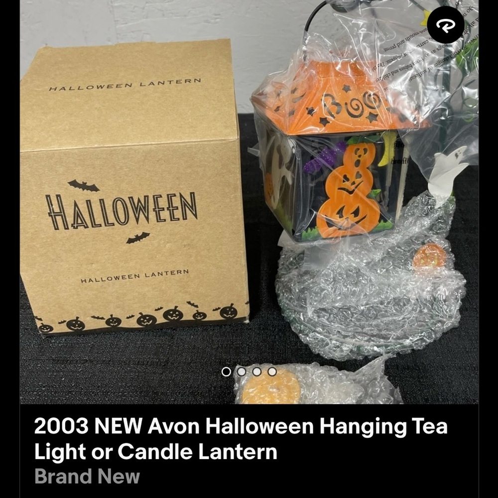 Avon Halloween Boo Lantern with Orange and Black